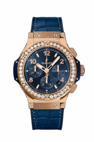 Hublot Big Bang Original 41 Red Gold - Diamond / Blue / Alligator 341.PX.7180.LR.1204