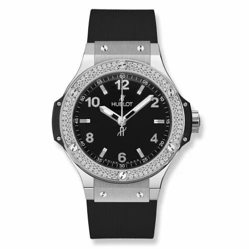 Hublot Big Bang 38 Quartz Stainless Steel - Diamond / Black / Rubber 361.SX.1270.RX.1104