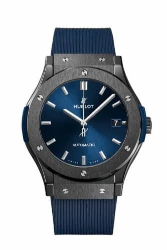 Hublot Classic Fusion 45 Ceramic / Blue / Rubber 511.CM.7170.RX