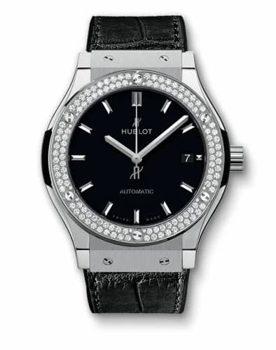 Hublot Classic Fusion 45 Titanium Diamonds / Black 511.NX.1171.LR.1104