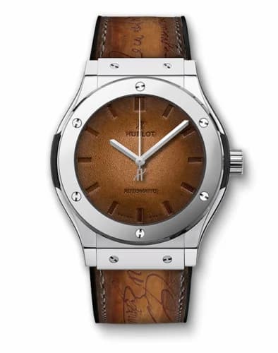 Hublot Classic Fusion 45 Berluti Scritto Platinum / Brown 511.TX.050T.VR.BER16