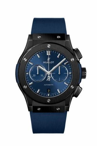 Hublot Classic Fusion 42 Chronograph Ceramic / Blue / Rubber 541.CM.7170.RX