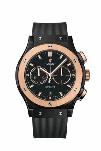 Hublot Classic Fusion 42 Chronograph Ceramic - King Gold / Black / Rubber 541.CO.1181.RX