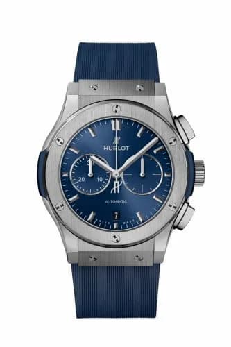 Hublot Classic Fusion 42 Chronograph Titanium / Blue / Rubber 541.NX.7170.RX