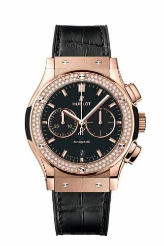 Hublot Classic Fusion 42 Chronograph King Gold - Diamond / Black 541.OX.1181.LR.1104