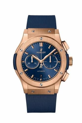 Hublot Classic Fusion 42 Chronograph King Gold / Blue / Rubber 541.OX.7180.RX