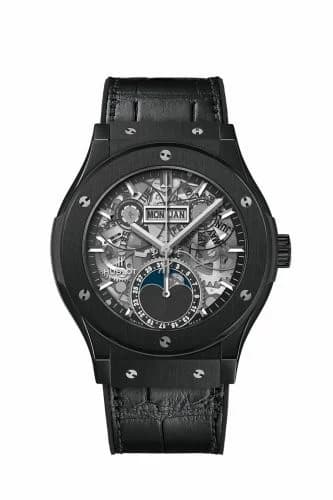 Hublot Classic Fusion Aerofusion Moonphase Black Magic / Alligator 547.CX.0170.LR