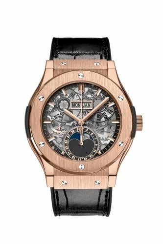 Hublot Classic Fusion Aerofusion Moonphase King Gold / Alligator 547.OX.0180.LR