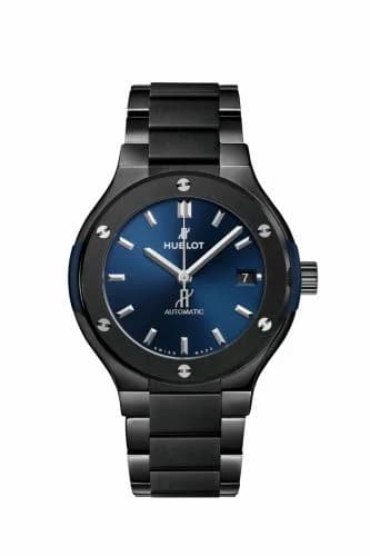 Hublot Classic Fusion 38 Ceramic / Blue / Bracelet 568.CM.7170.CM