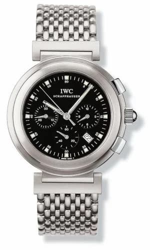IWC Da Vinci SL Chronograph MecaQuartz Stainless Steel Brushed / Black / Bracelet IW3728-05 — фото часов IWC Da Vinci SL Chronograph MecaQuartz Stainless Steel Brushed / Black / Bracelet IW3728-05 — фото часов