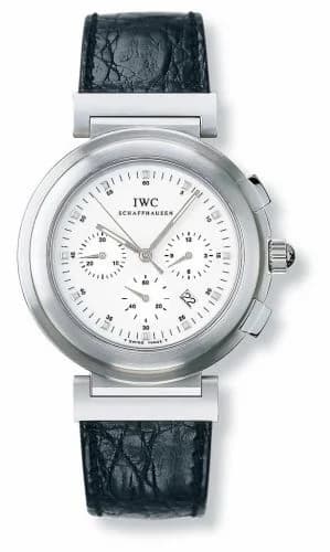 IWC Da Vinci SL Chronograph MecaQuartz Stainless Steel Brushed / White / Croco IW3728-08 — фото часов IWC Da Vinci SL Chronograph MecaQuartz Stainless Steel Brushed / White / Croco IW3728-08 — фото часов