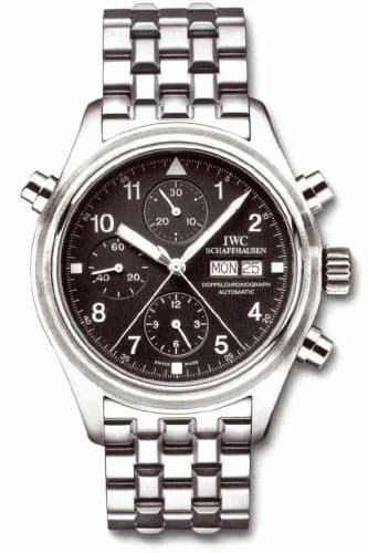 IWC Pilot's Watch Doppelchronograph Stainless Steel / Black / Italian / Bracelet IW3713-18 — фото часов IWC Pilot's Watch Doppelchronograph Stainless Steel / Black / Italian / Bracelet IW3713-18 — фото часов