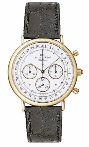 IWC Portofino Chronograph MecaQuartz Yellow Gold / White / Alligator IW3731-01 — фото часов IWC Portofino Chronograph MecaQuartz Yellow Gold / White / Alligator IW3731-01 — фото часов