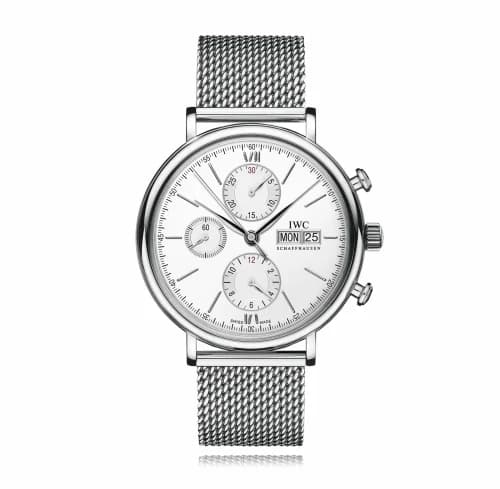 IWC Portofino Chronograph Stainless Steel / Silver / Milanese IW3910-32