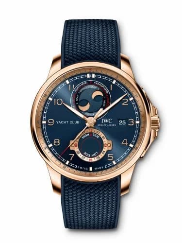 IWC Portugieser Yacht Club Moon & Tide Red Gold / Blue / Rubber IW3440-01 — фото часов IWC Portugieser Yacht Club Moon & Tide Red Gold / Blue / Rubber IW3440-01 — фото часов