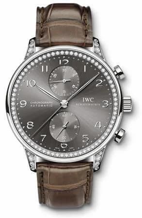 IWC Portuguese Chrono-Automatic White Gold / Ardoise / Diamond IW3714-39 — фото часов IWC Portuguese Chrono-Automatic White Gold / Ardoise / Diamond IW3714-39 — фото часов
