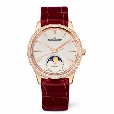 Jaeger-LeCoultre Master Ultra Thin Moon 34 Pink Gold / Diamond / Eggshell / Alligator 1252501 — фото часов Jaeger-LeCoultre Master Ultra Thin Moon 34 Pink Gold / Diamond / Eggshell / Alligator 1252501 — фото часов