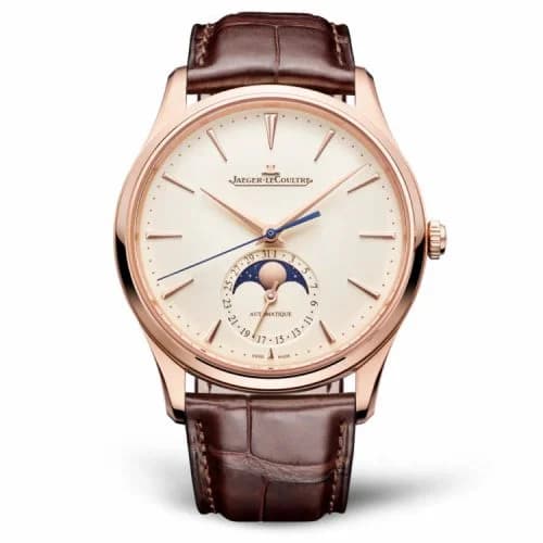 Jaeger-LeCoultre Master Ultra Thin Moon Pink Gold / Eggshell / Alligator 1362510