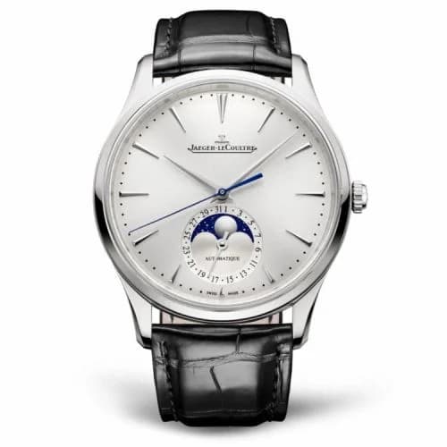 Jaeger-LeCoultre Master Ultra Thin Moon Stainless Steel / Silver / Alligator 1368430 — фото часов Jaeger-LeCoultre Master Ultra Thin Moon Stainless Steel / Silver / Alligator 1368430 — фото часов