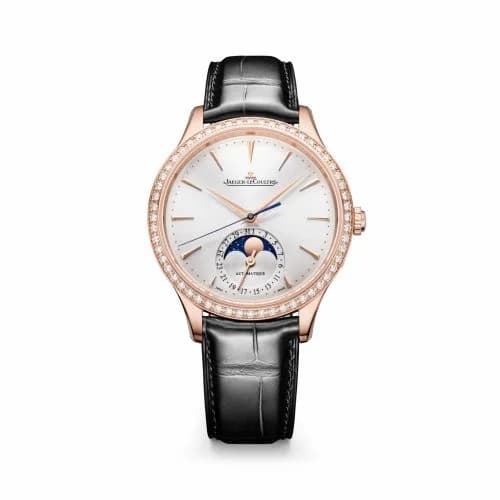 Jaeger-LeCoultre Master Ultra Thin Moon 36 Pink Gold - Diamond / Silver / Alligator Q1242502