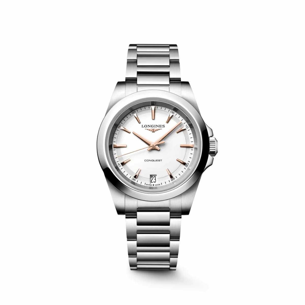 Longines Conquest Quartz 34 Stainless Steel / White / Bracelet L3.460.4.18.6