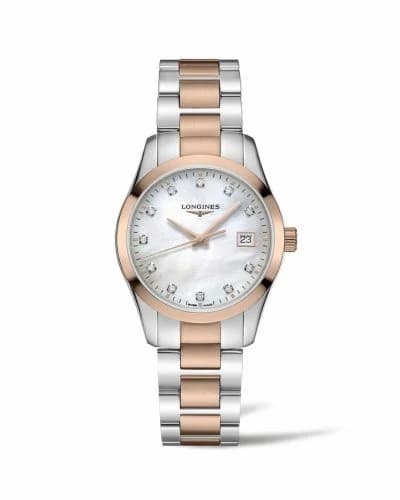 Longines Conquest Classic Quartz 34 Stainless Steel / Red Gold PVD / MOP L2.386.3.87.7