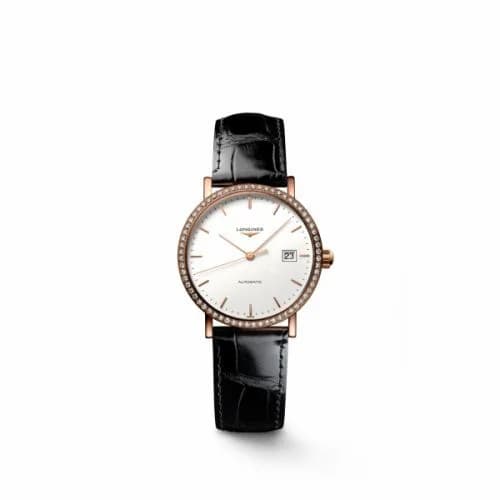 Longines Elegant Collection Automatic 27.2 Pink Gold - Diamond / White L4.378.9.12.4