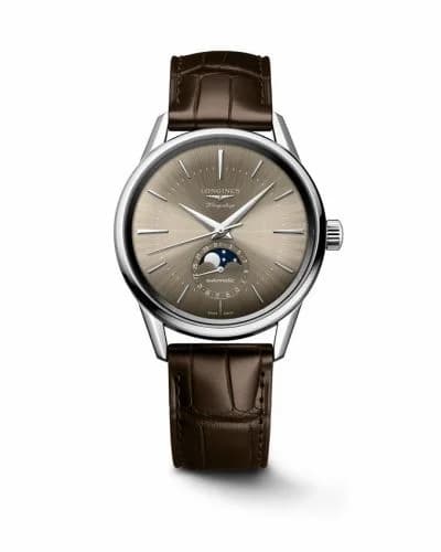 Longines Heritage Flagship Moonphase Stainless Steel / Beige L4.815.4.62.2