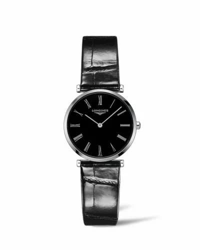 Longines La Grande Classique Quartz 29 Stainless Steel / Black - Roman L4.512.4.51.2