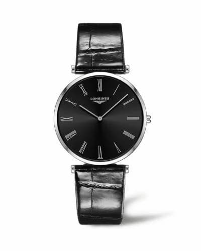 Longines La Grande Classique Quartz 37 Stainless Steel / Black - Roman L4.766.4.51.2