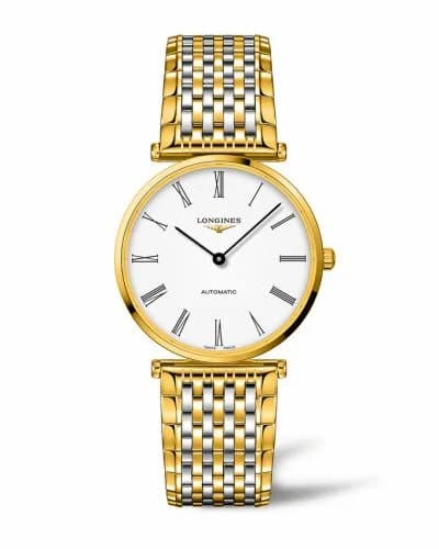 Longines La Grande Classique Automatic 38 PVD Gold / White - Roman / Bracelet L4.918.2.11.7