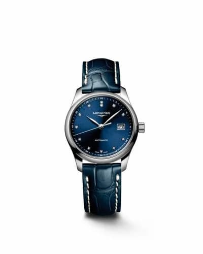 Longines Master Collection Date 29 Stainless Steel / Blue - Diamond L2.257.4.97.0