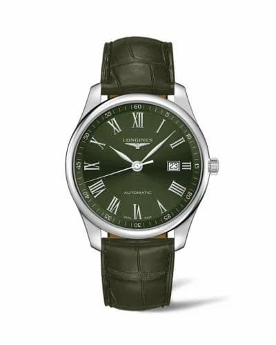 Longines Master Collection 42 Date Stainless Steel / Green - Roman L2.893.4.09.2