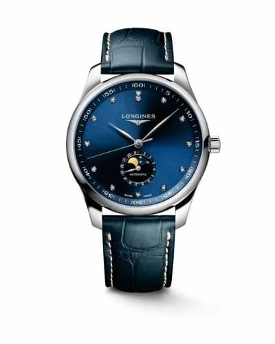Longines Master Collection 42 Moonphase Stainless Steel / Blue - Diamond L2.919.4.97. — фото часов Longines Master Collection 42 Moonphase Stainless Steel / Blue - Diamond L2.919.4.97. — фото часов