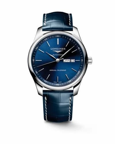 Longines Master Collection 42 Annual Calendar Stainless Steel / Blue / Alligator L2.920.4.92.0