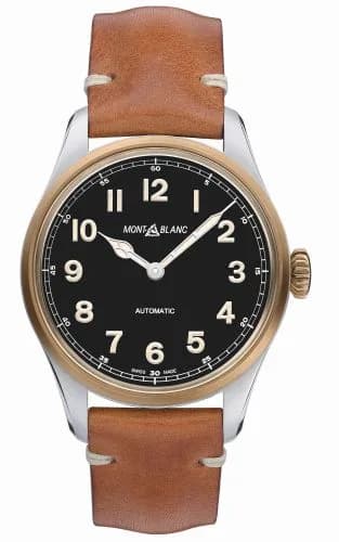 Montblanc 1858 Automatic 40 Stainless Steel / Bronze / Black / Calf 117833 — фото часов Montblanc 1858 Automatic 40 Stainless Steel / Bronze / Black / Calf 117833 — фото часов