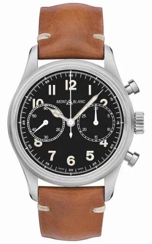 Montblanc 1858 Automatic Chronograph Stainless Steel / Black / Calf 117836 — фото часов Montblanc 1858 Automatic Chronograph Stainless Steel / Black / Calf 117836 — фото часов