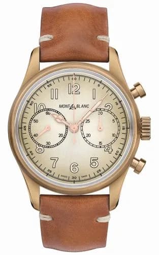Montblanc 1858 Automatic Chronograph Bronze / Champagne / Calf 118223 — фото часов Montblanc 1858 Automatic Chronograph Bronze / Champagne / Calf 118223 — фото часов