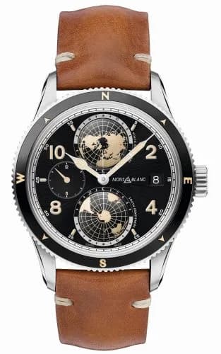 Montblanc 1858 Geosphere Stainless Steel / Black / Calf 119286 — фото часов Montblanc 1858 Geosphere Stainless Steel / Black / Calf 119286 — фото часов