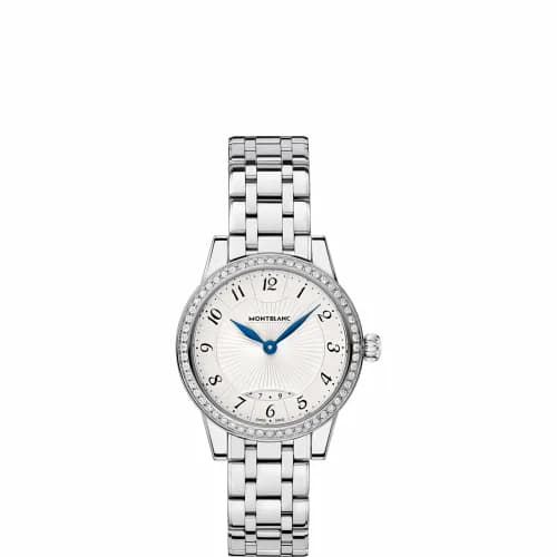Montblanc Bohème Date 27 Stainless Steel / Diamond / Silver / Bracelet 111209 — фото часов Montblanc Bohème Date 27 Stainless Steel / Diamond / Silver / Bracelet 111209 — фото часов
