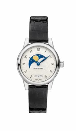 Montblanc Bohème Moonphase Quartz 27 Stainless Steel / Silver / Alligator 112496