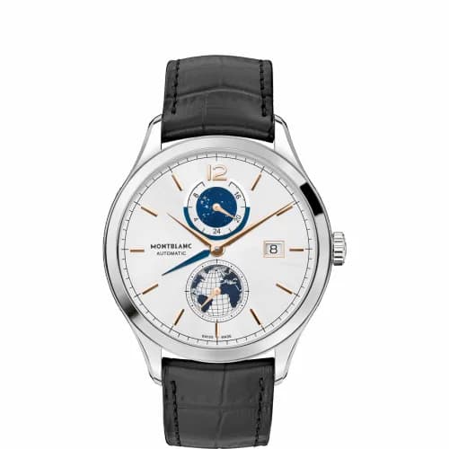 Montblanc Heritage Chronométrie Dual Time Stainless Steel / Silver / Vasco Da Gama Special Edition 113779 — фото часов Montblanc Heritage Chronométrie Dual Time Stainless Steel / Silver / Vasco Da Gama Special Edition 113779 — фото часов