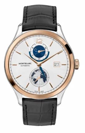 Montblanc Heritage Chronométrie Dual Time Stainless Steel / Red Gold / Silver / Vasco Da Gama Limited Edition 113780