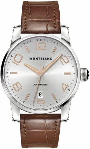 Montblanc TimeWalker Date Automatic 4810 39 Silver / Red Gold Numerals 105813