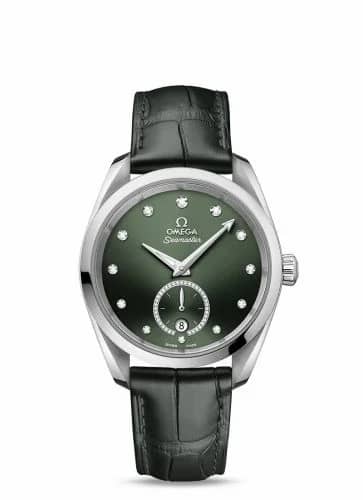 Omega Seamaster Aqua Terra 150M Master Chronometer Small Seconds 38 Stainless Steel / Green - Diamond / Alligator 220.13.38.20.60.001