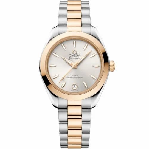 Omega Seamaster Aqua Terra 150M Master Co-Axial 30 Stainless Steel - Moonshine Gold / Silver / Bracelet 220.20.30.20.02.001