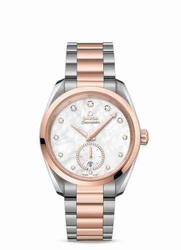 Omega Seamaster Aqua Terra 150M Master Chronometer Small Seconds 38 Stainless Steel / Sedna Gold / MOP - Diamond / Bracelet 220.20.38.20.55.002