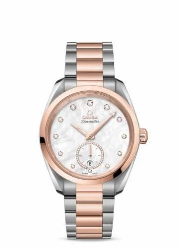 Omega Seamaster Aqua Terra 150M Master Chronometer Small Seconds 38 Stainless Steel / Sedna Gold / MOP - Diamond / Bracelet 220.20.38.20.55.002