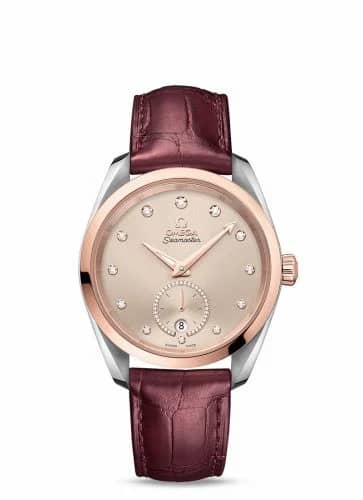 Omega Seamaster Aqua Terra 150M Master Chronometer Small Seconds 38 Stainless Steel / Sedna Gold / Sand - Diamond / Alligator 220.23.38.20.59.001