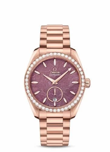 Omega Seamaster Aqua Terra 150M Master Chronometer Small Seconds 38 Sedna Gold / Diamond / Purple Jade / Bracelet 220.55.38.20.99.001